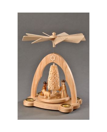 Pyramide, natur - 2 Hirten mit Schafen