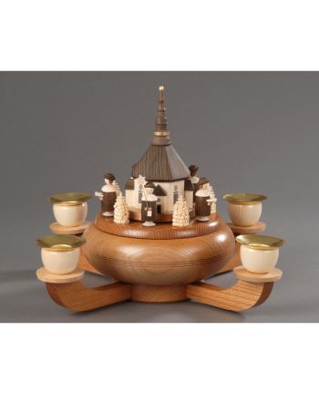 Weihnachtsleuchter mit Spieldose