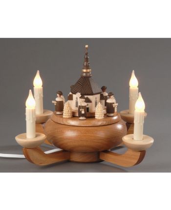 Weihnachtsleuchter mit Spieldose