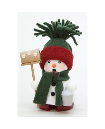 Räuchermann Schneemann grün