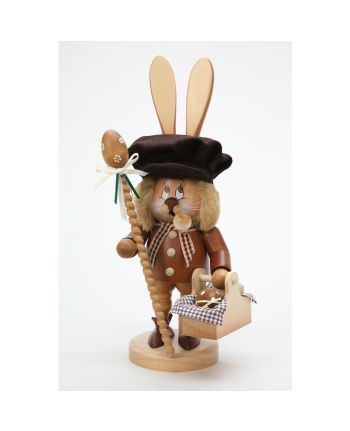 Räuchermann Wichtel Hase mit Eierkorb