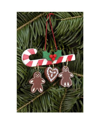 Baumbehang Zuckerstange mit Lebkuchen