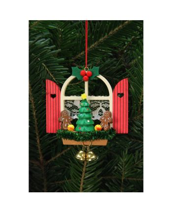 Baumbehang Adventsfenster mit Lebkuchen
