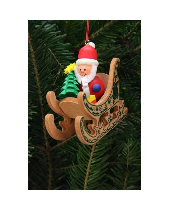 Baumbehang Weihnachtsmann im Schlitten