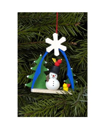 Baumbehang Schneemann im Bogen