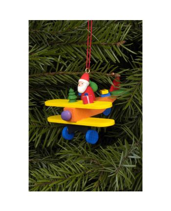 Baumbehang Weihnachtsmann auf Flieger