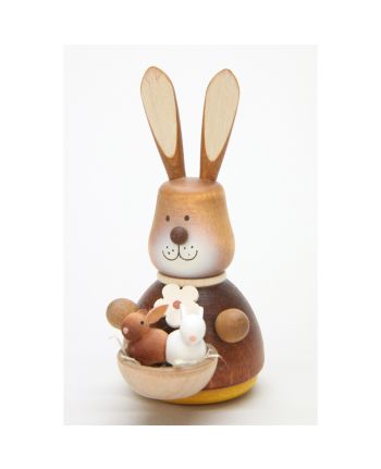 Wackelhase mit Babys natur