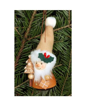 Baumbehang Wackelmännchen Weihnachtsmann natur