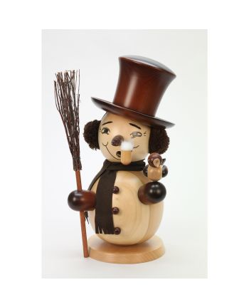 Räuchermann Schneemann natur