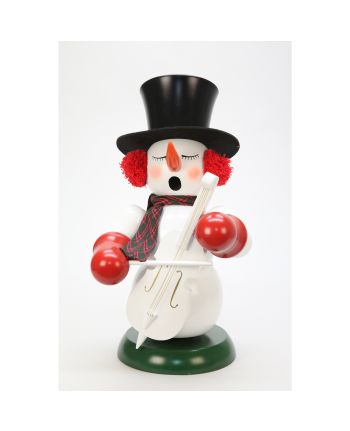 Räuchermann Schneemann mit Bass