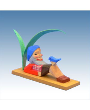 Zwerg mit Vogel