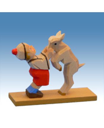 Junge mit Zickel