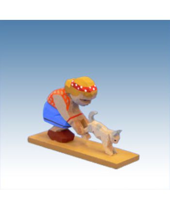 Mädchen mit Katze