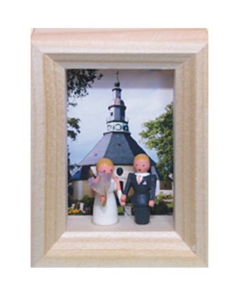 Miniatur im Rähmchen - Hochzeit in Seiffen