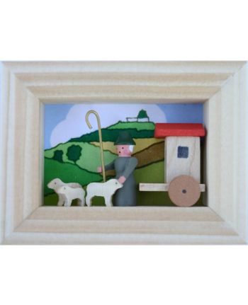 Miniatur im Rähmchen - Schäferei