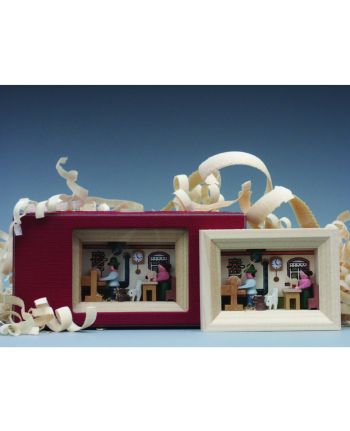 Miniatur im Rähmchen - Drehstube