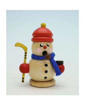 Schneemann, Hockeyspieler mit Mütze, natur