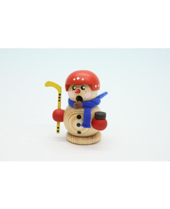 Schneemann, Hockeyspieler mit Helm, natur