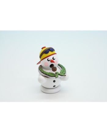 Schneemann, Sieger mit Lorbeerkranz, weiß