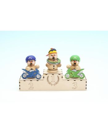 Schneemann, Siegerpodest mit 3 Biker Minis