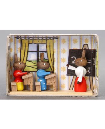 Zündholzschachtel - Hasenschule