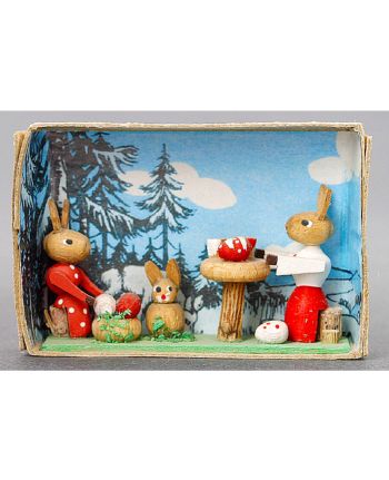 Zündholzschachtel - Hasenmalerei