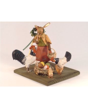 Osterhasenmädchen - mit Hühnergruppe