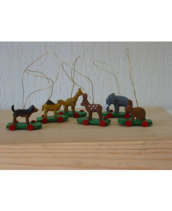 Reifentiere - 6 Wildtiere zum Hängen