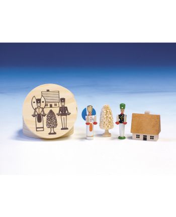 Spanschachtel mit Bergmann und Engel