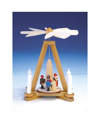 Pyramide mit Weihnachtsmann und Striezelkinder