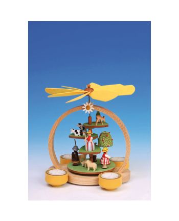 Teelichtpyramide mit Sommerwiese