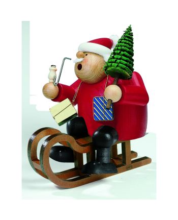 Räuchermann - Weihnachtsmann mit Schlitten