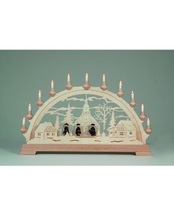 Schwibbogen - Seiffner Kirche mit Figuren