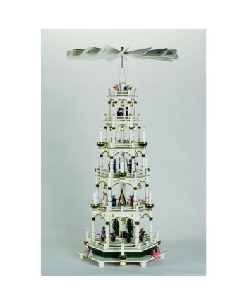 Pyramide, weiß/grün - Christi Geburt