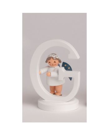 Buchstabe 'G' mit Engel