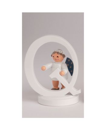 Buchstabe 'Q' mit Engel