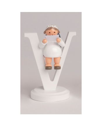 Buchstabe 'V' mit Engel