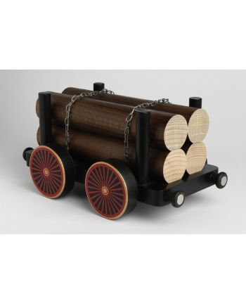 Eisenbahnwagen mit Holz