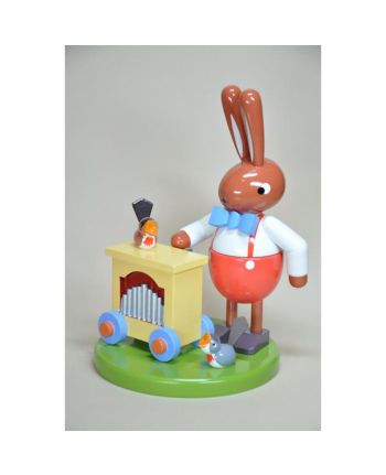 Hase mit Leierkasten - Höhe 8 cm
