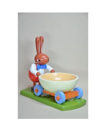 Hase mit Schale - Höhe 16 cm