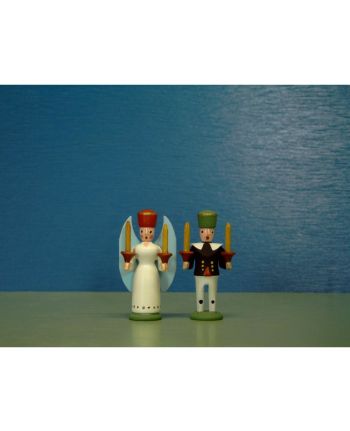 Seiffener Miniaturen - Engel und Bergmann