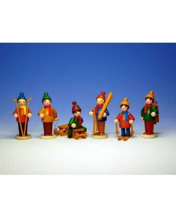 Kindergruppe Wintersportler - 6 Figuren