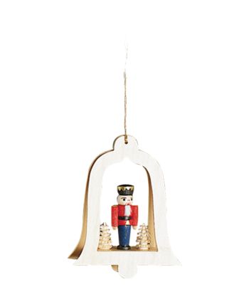 Baumbehang - Glocken natur, Nußknacker König mit Baum