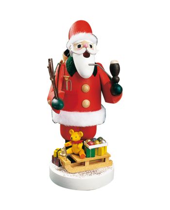 Räuchermann - Weihnachtsmann mit Schlitten