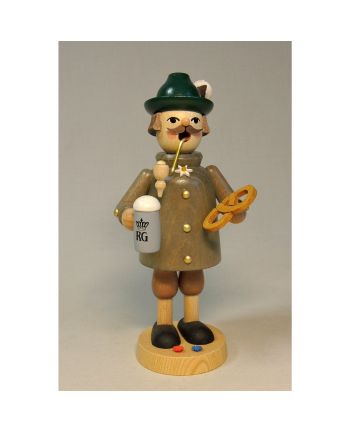 Räuchermann Bayer mit Bierkrug und Brezel
