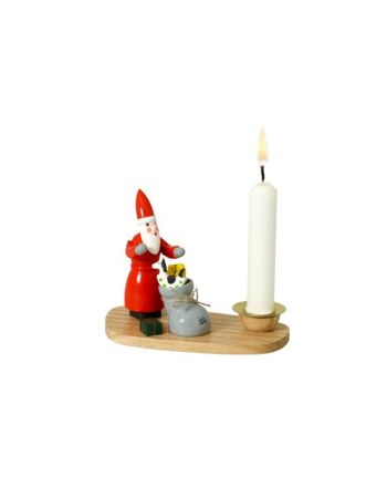 Kerzenhalter - Weihnachtsmann auf Sockel