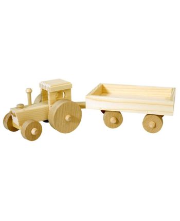 Traktor mit Anhänger, natur