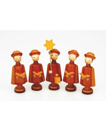 Kurrendefiguren - 5er Satz (4 cm) natur