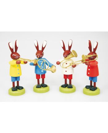 Hasenkapelle 4 teilig 7 cm - zum Stellen bunt
