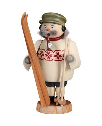 Räucherfigur Skifahrer, Höhe: 19 cm
